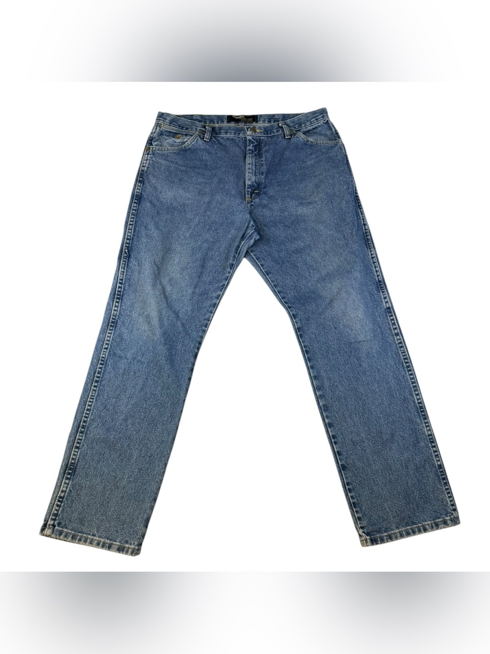 Wrangler George Strait Jeans Mens 38x32 Blue Denim Straight Leg Cowboy Western